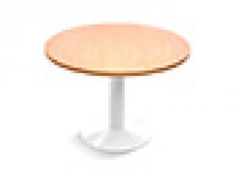 Mesa de reuniao rocada meeting 3006atw04 estrutura coluna aco branco tabuleiro em madeira branco 120 cm diametro , Rocada , 150727 , 8427951430076